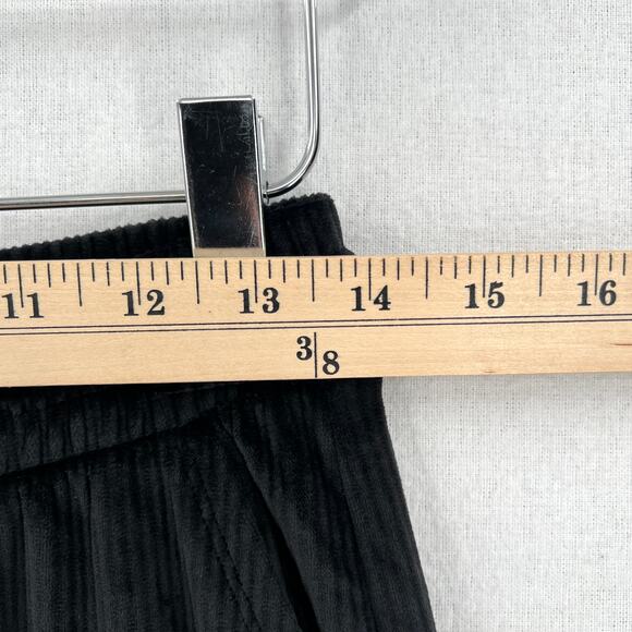 VICTORIAS SECRET Ribbed Velour Jogger Pants Womens Small Black Velvet NEW - Picture 12 of 15